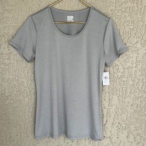 32 Degrees Cool Gray Short Sleeve Performance Tee Shirt Size L NWT